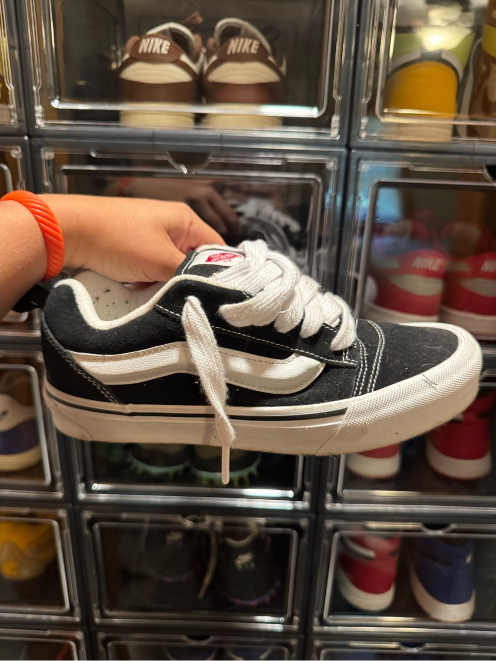 Vans Kids Old Skool Black and White Low Top Skate Shoe